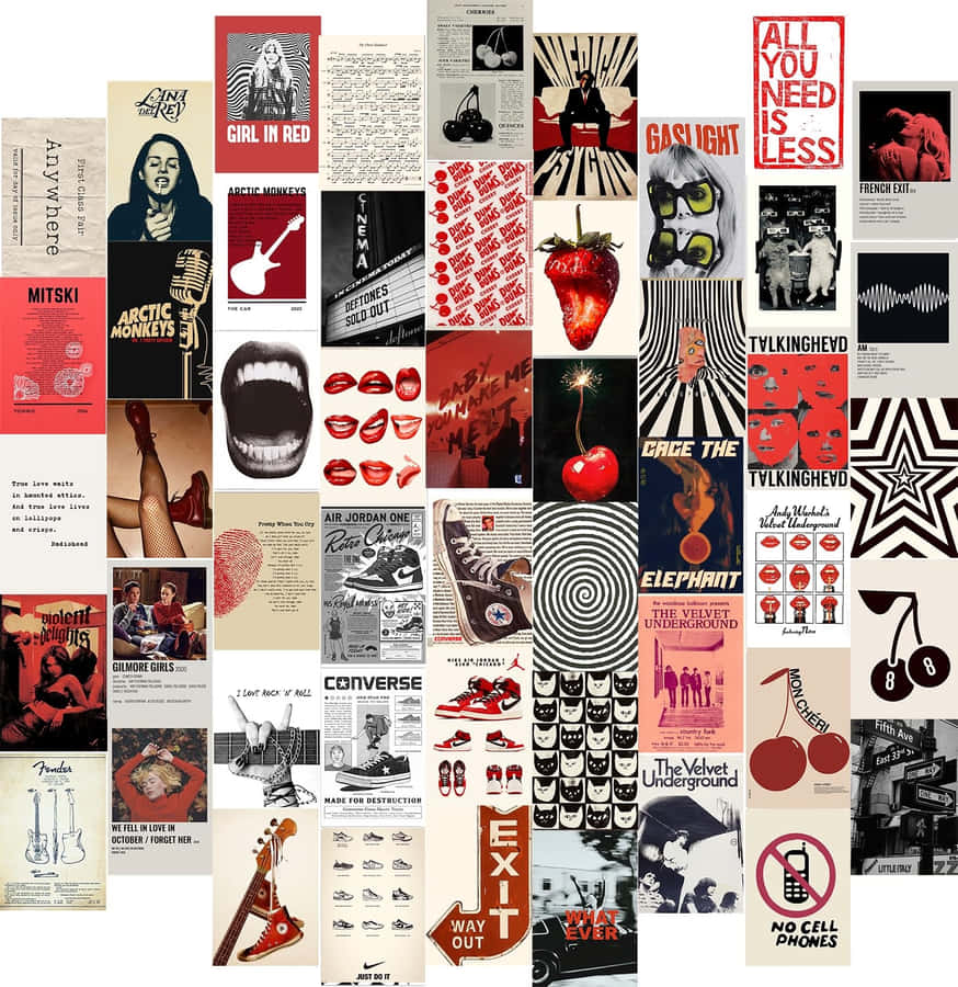 Downtown Girl Aesthetic Collage Wallpaper