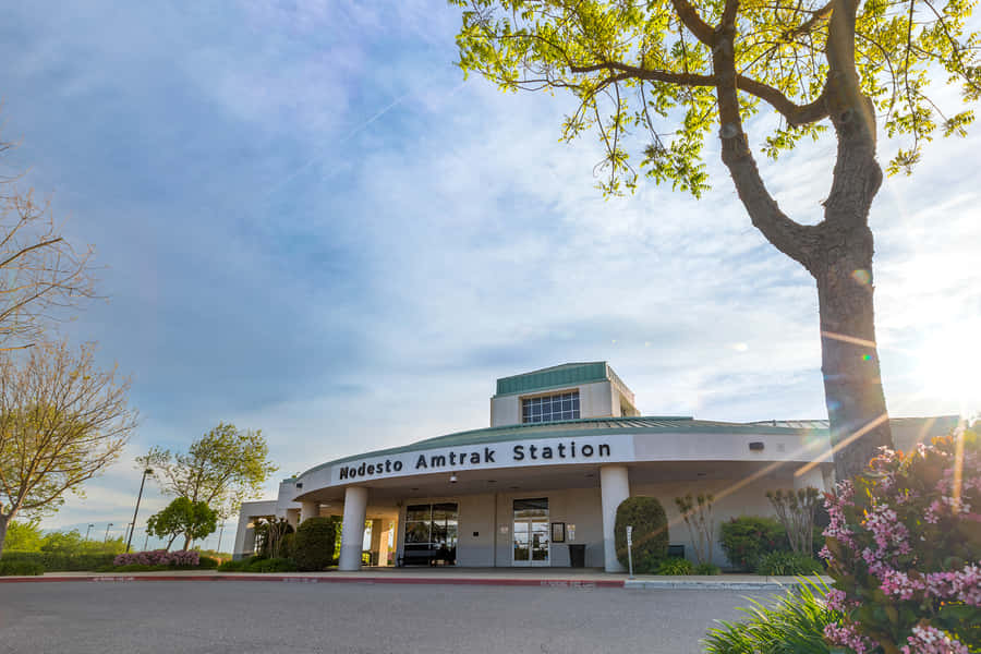 Downtown Modesto At Dusk Wallpaper