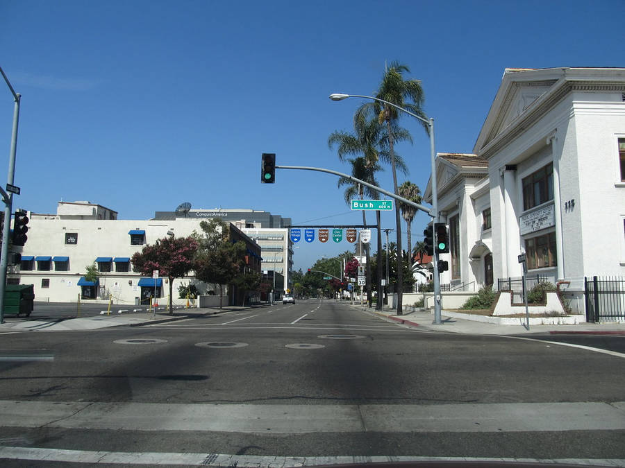 Downtown Santa Ana Street View Wallpaper