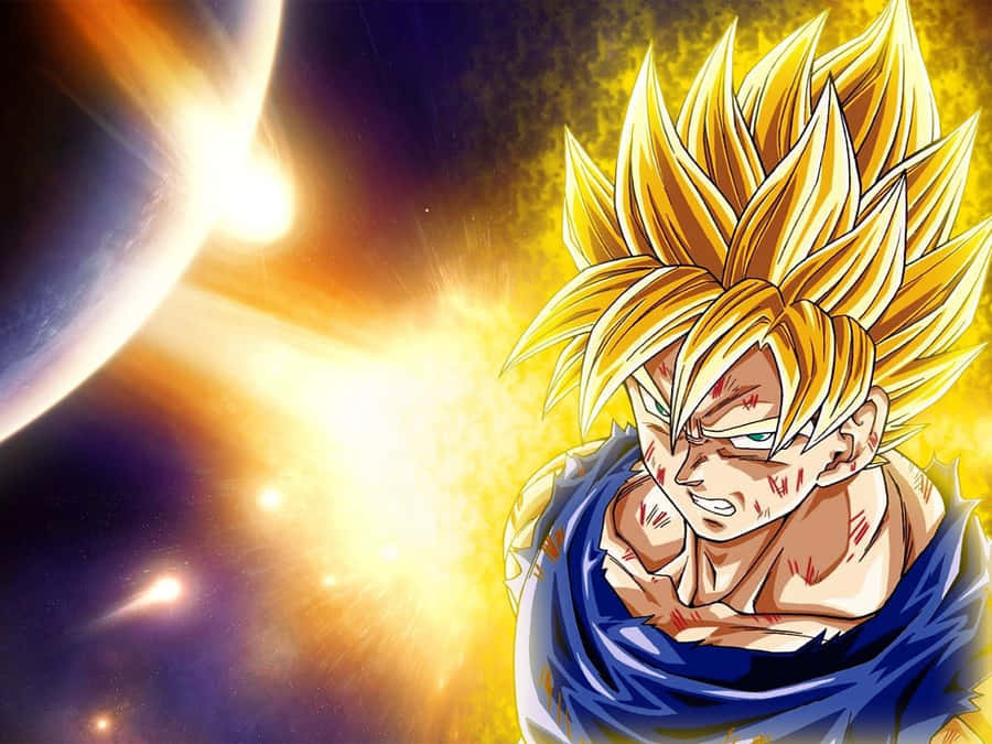 Dragon Ball Z Goku Wounded Super Saiyan Wallpaper