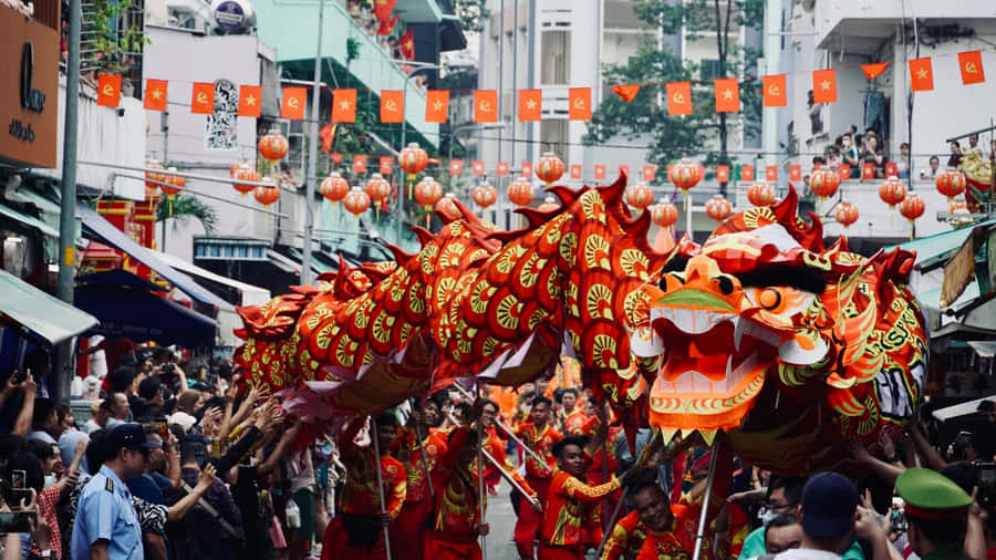 Dragon Dance Festival Celebration Wallpaper