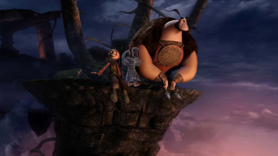 Dragon Hunters Characters Sitting On Ledge Wallpaper