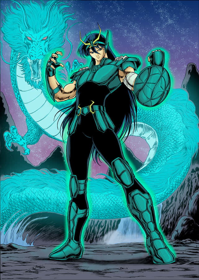 Dragon_ Shiryu_ Armor_with_ Dragon_ Spirit Wallpaper