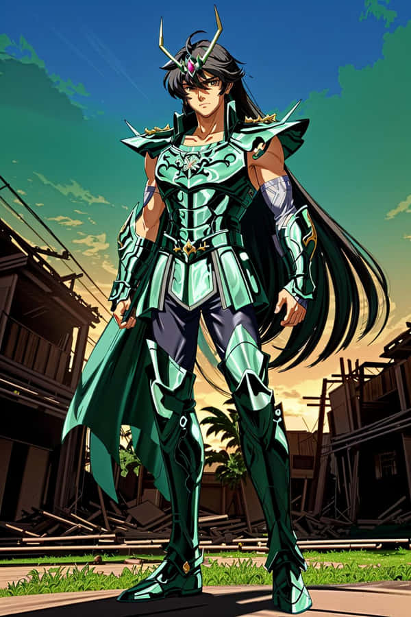 Dragon_ Shiryu_ Armored_ Warrior Wallpaper
