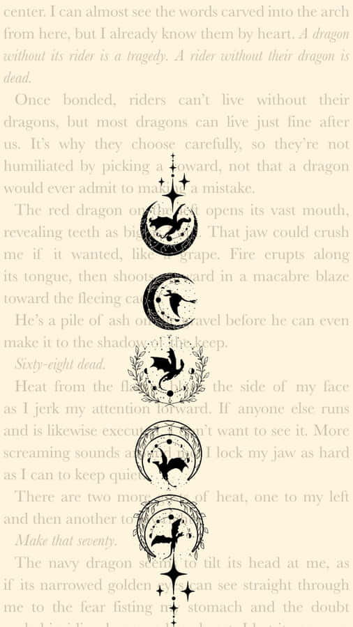 Dragon Text Overlay Wallpaper