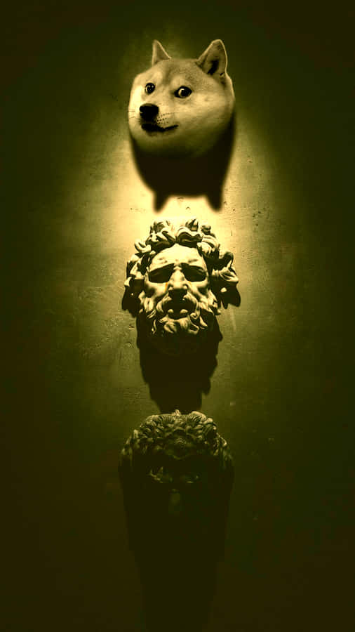 Dramatic Doge Head Wallpaper