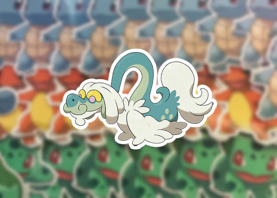 Drampa In Abstract Pokémon Background Wallpaper
