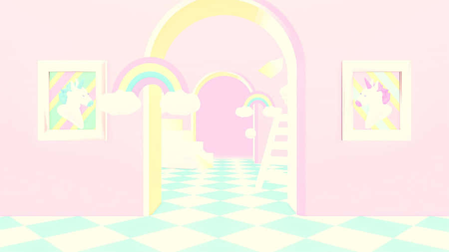 Dreamily Pastel-themed Laptop Wallpaper