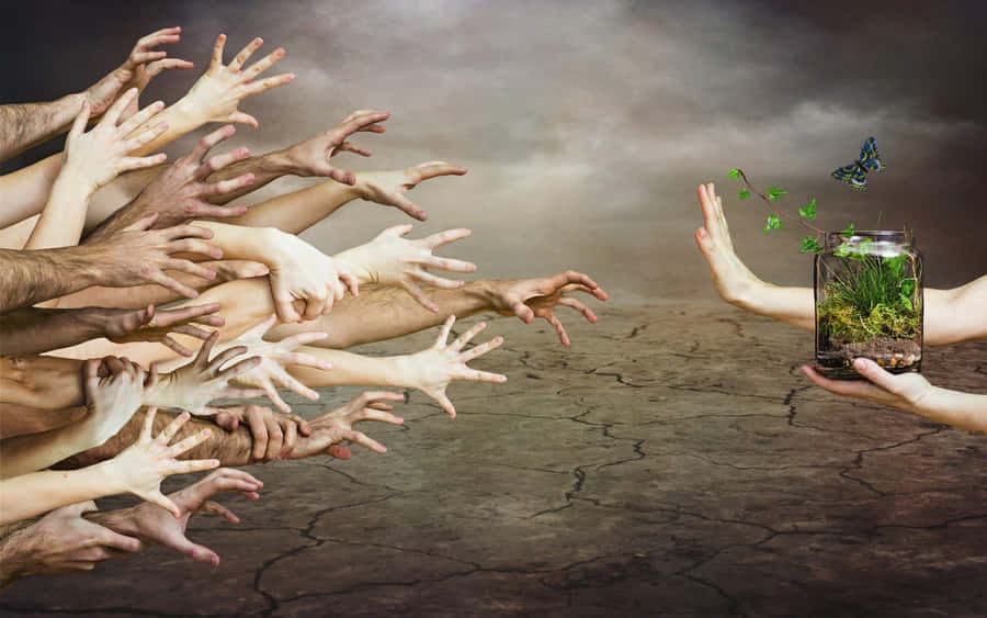 Dreamscape Unleashed, Artistic Blend Of Reality And Fantasy Wallpaper