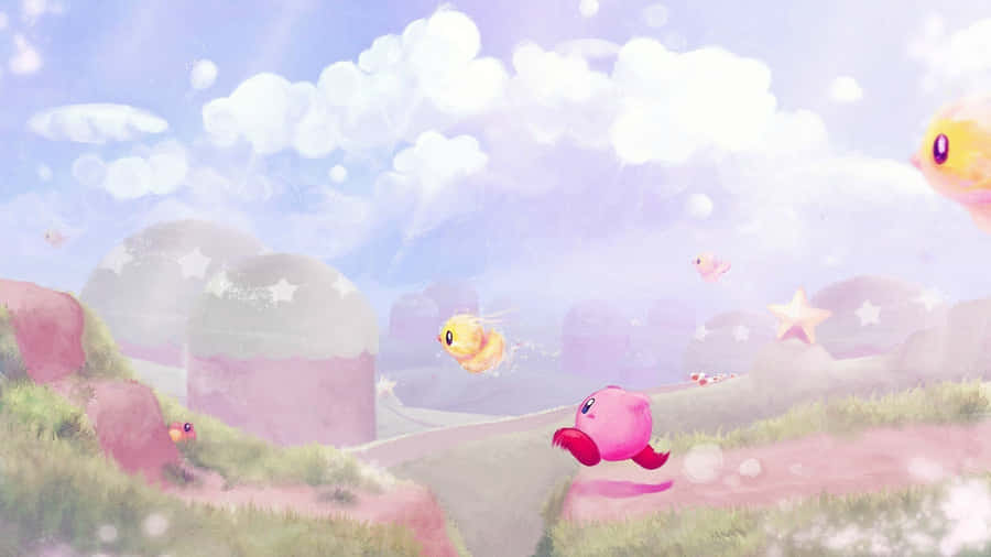 Dreamy Kirby Landscape Art Wallpaper