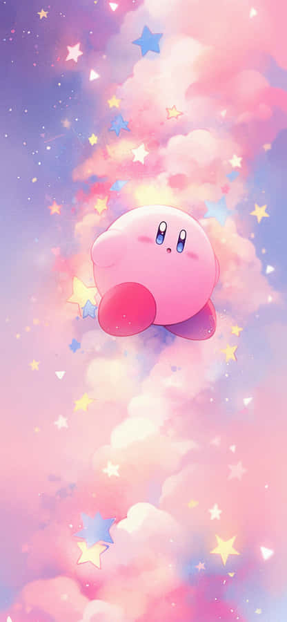 Dreamy Kirby Starlight Sky Wallpaper