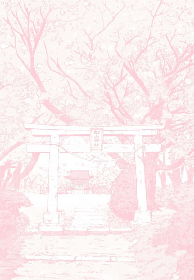 Dreamy Pastel Pink Aesthetic Anime Wallpaper