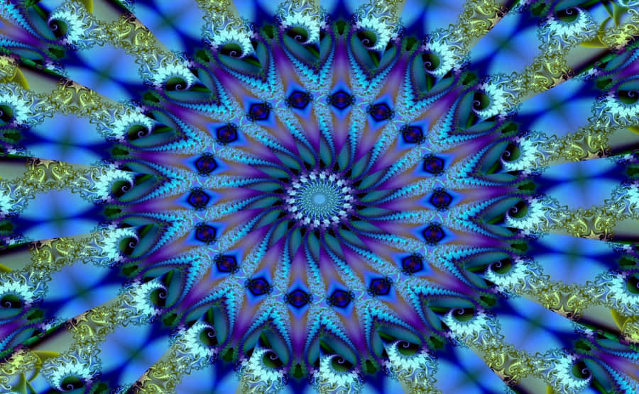 Dreamy Psychedelic Flowers Wallpaper