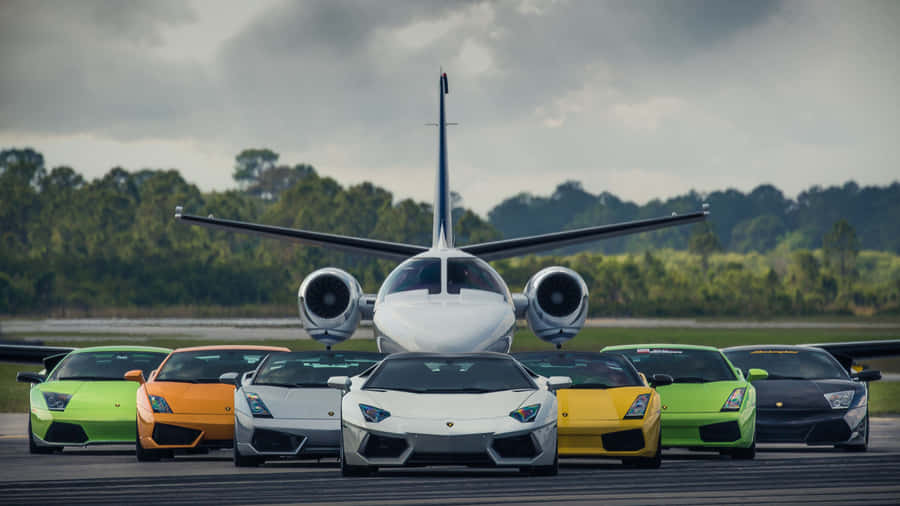 “driving On A Private Jet And Experiencing Luxury” Wallpaper