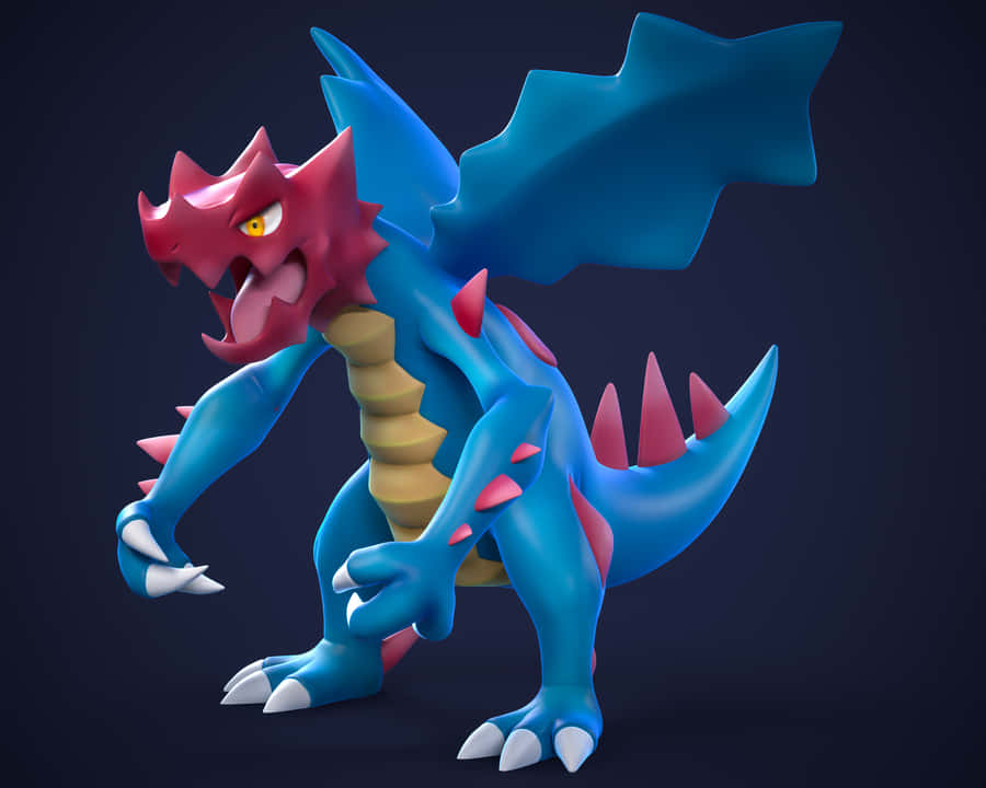 Druddigon Pokemon3 D Render Wallpaper