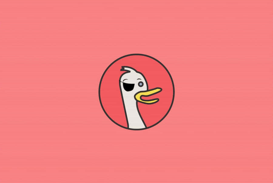 Duck Duck Go Logoon Pink Background Wallpaper