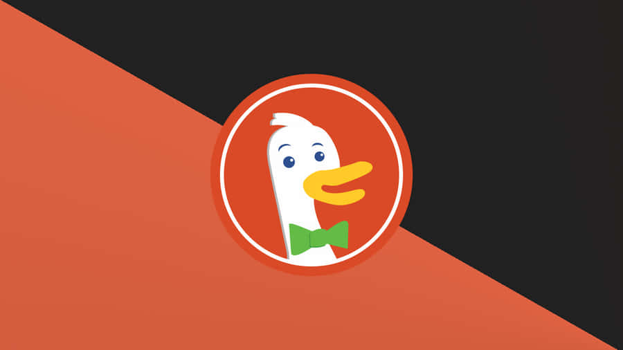 Duck Duck Go Logoon Red Background Wallpaper
