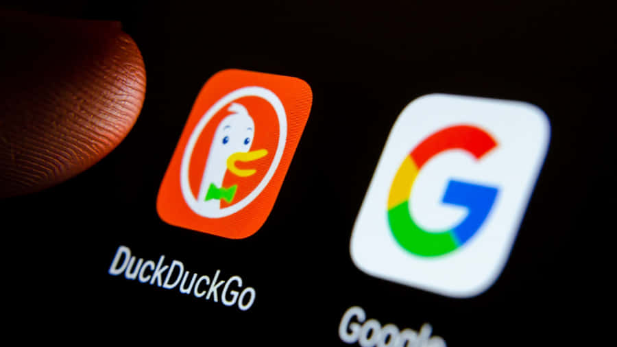 Duckduckgo Logo On White Background Wallpaper