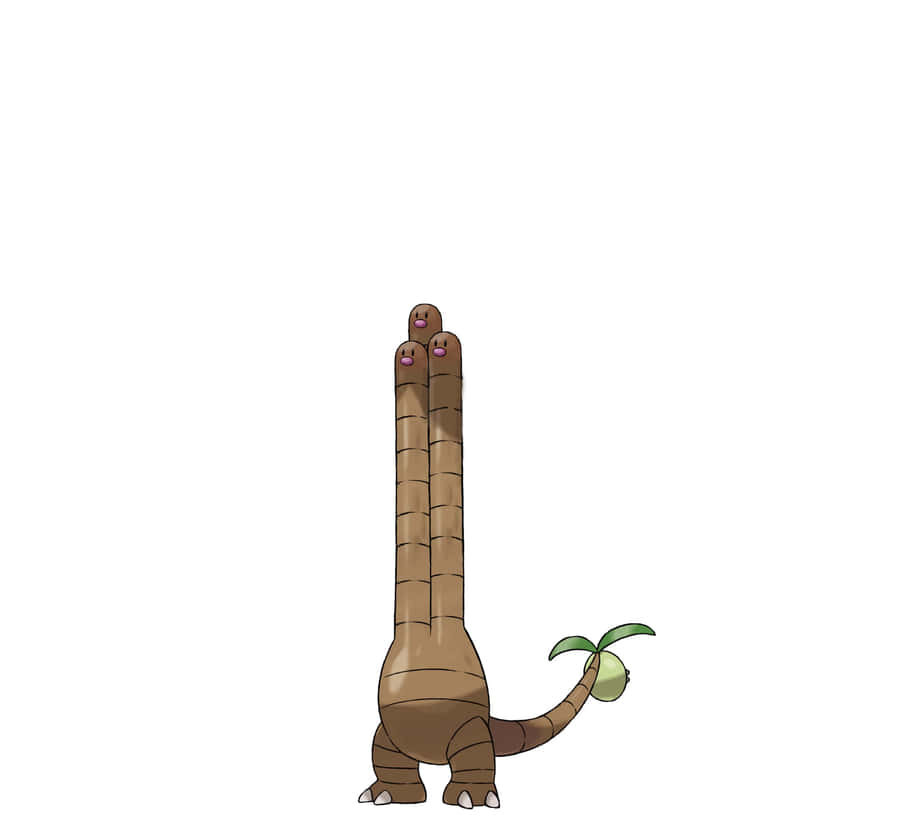 Dugtrio With Long Body Wallpaper