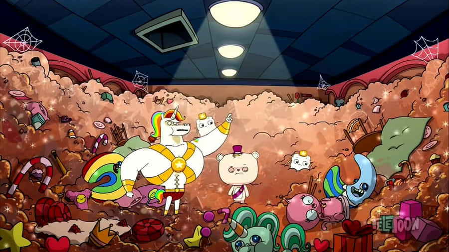 Dumpsite Unicorn Cuddles Freaktown Wallpaper