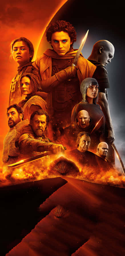 Dune Movie Character Collage Wallpaper