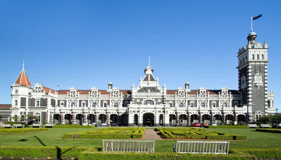 Dunedin Railway Station New Zealand Wallpaper