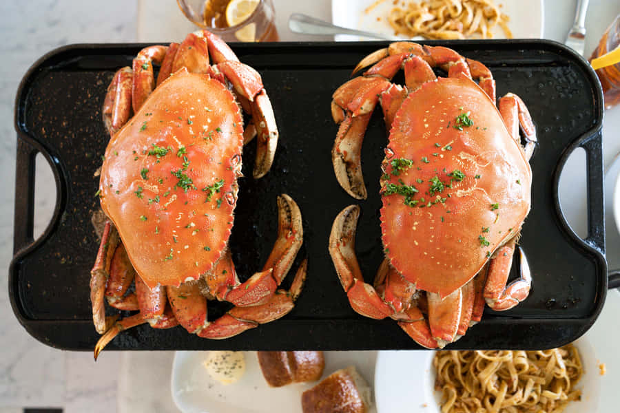 Dungeness Crabs Prepared Meal Wallpaper