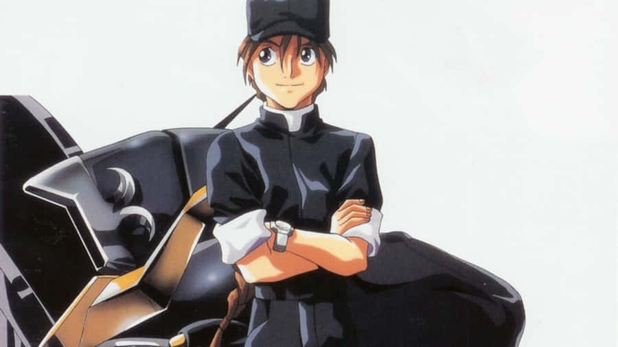 Duo Maxwell In His Iconic Pose Wallpaper