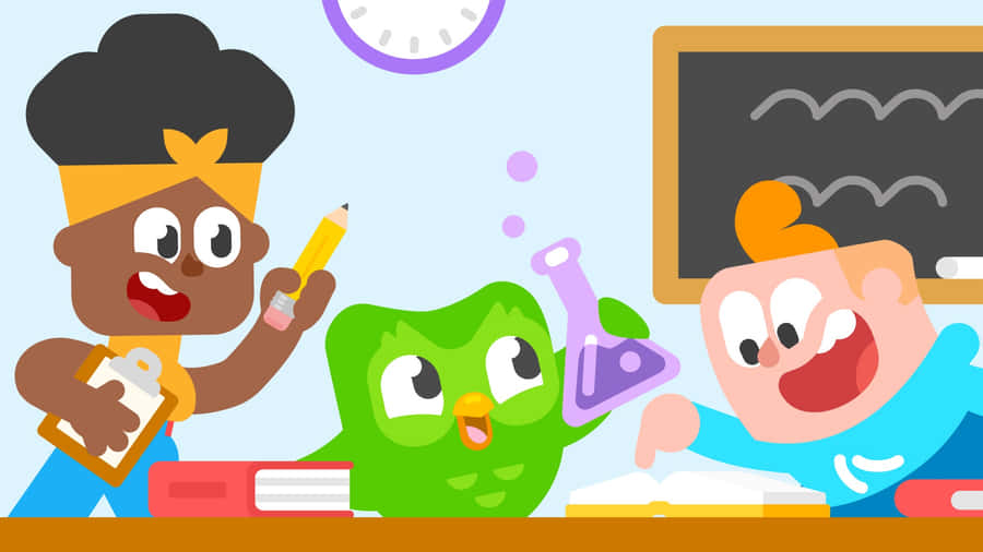 Duolingo Classroom Fun Wallpaper