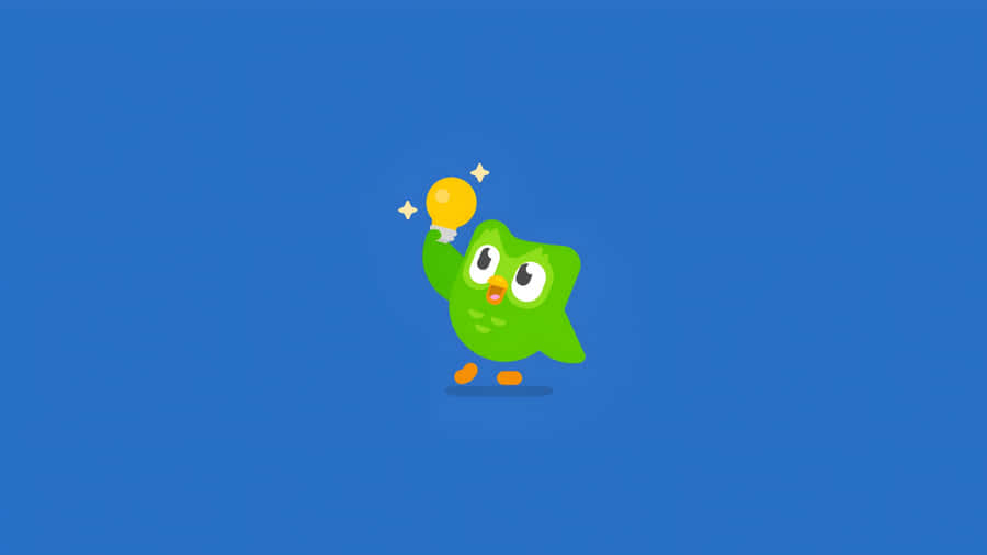 Duolingo Owl Celebrates Success Wallpaper