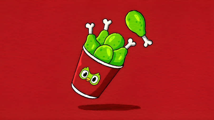 Duolingo Owl Chicken Bucket Wallpaper