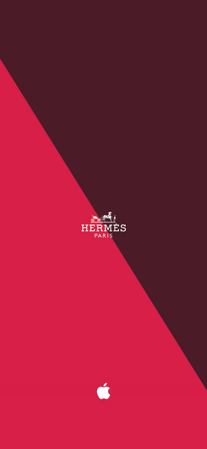 Duotone Hermes Pink And Maroon Wallpaper