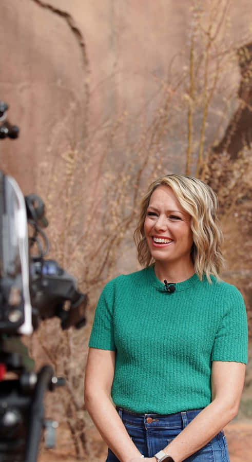 Dylan Dreyer Outdoor Interview Wallpaper