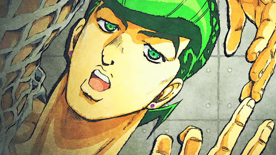 Dynamic Josuke Higashikata Portrait Wallpaper