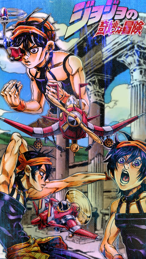 Dynamic Narancia Ghirga In Action Wallpaper