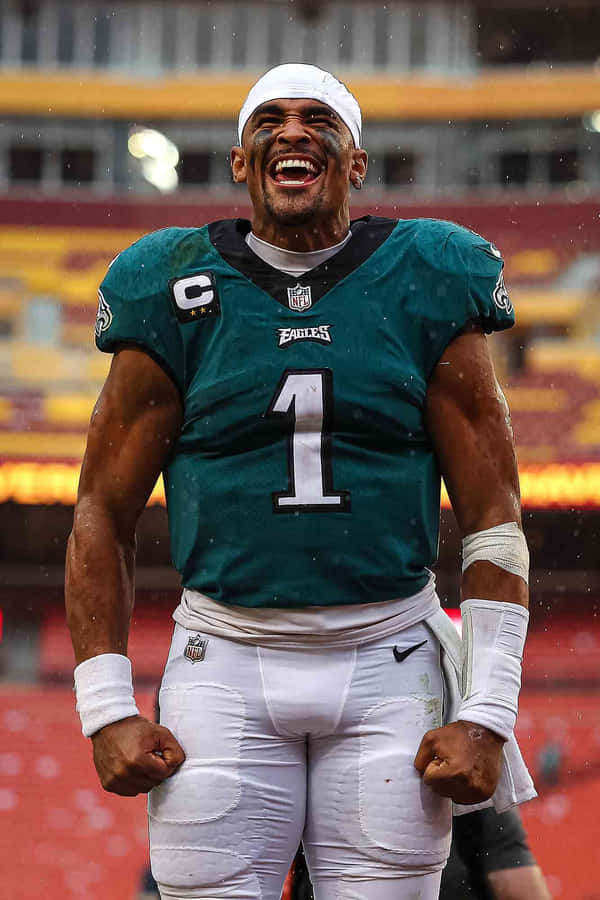 Eagles Quarterback Joyful Moment Wallpaper
