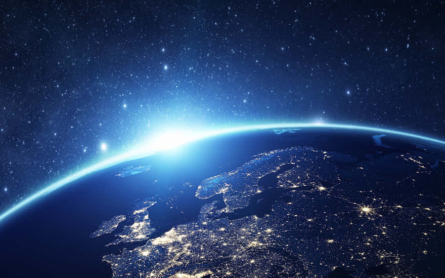 Earth Night Lights Space View Wallpaper