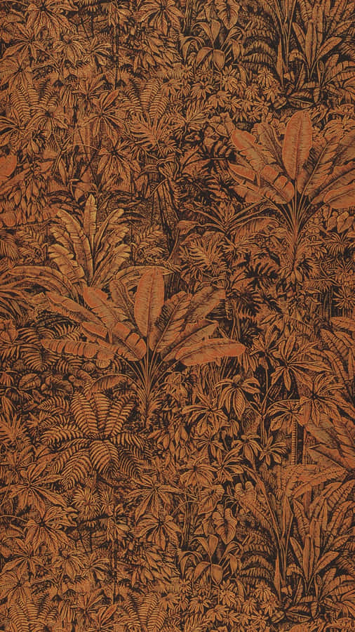 Earth Tone Jungle Print Wallpaper