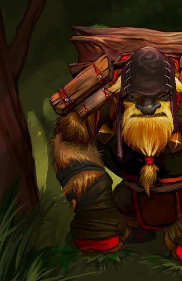 Earthshaker In Action Amidst Rocky Battlefield Wallpaper