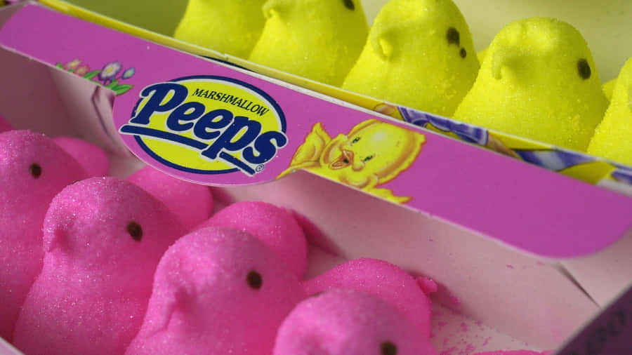 Easter Peeps Marshmallow Candies Wallpaper