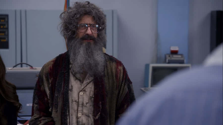 Eccentric Characterin Lab Scene Wallpaper