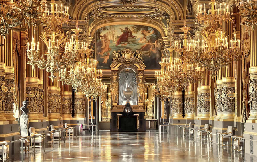 Eclecticism Aesthetic Of Paris Opera House Wallpaper