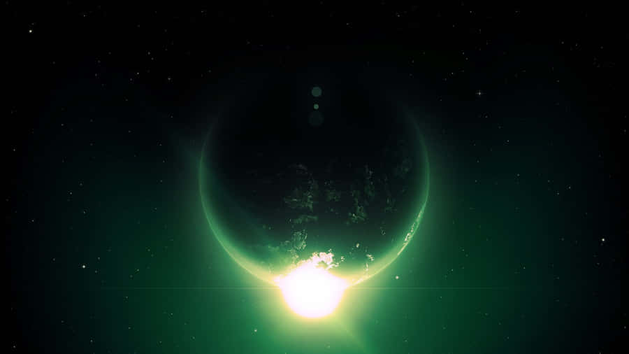 Eclipse Over Dark Planet Wallpaper