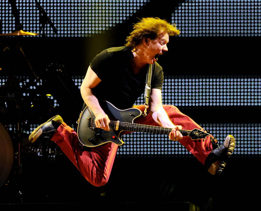 Eddie Van Halen On Air Wallpaper