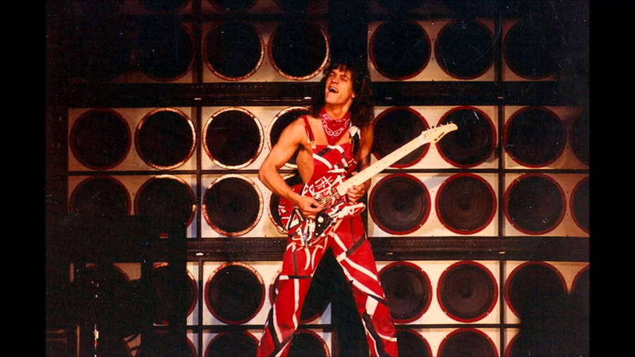 Eddie Van Halen Rock Band Retro Wallpaper