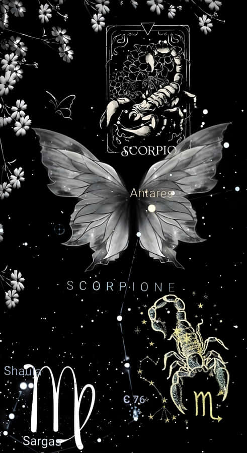 Edgy Scorpio Cosmic Vibes Wallpaper