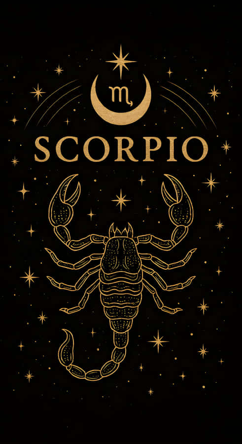 Edgy Scorpio Zodiac Design Wallpaper