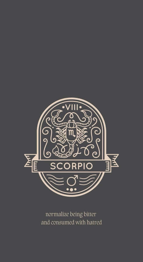 Edgy Scorpio Zodiac Design Wallpaper