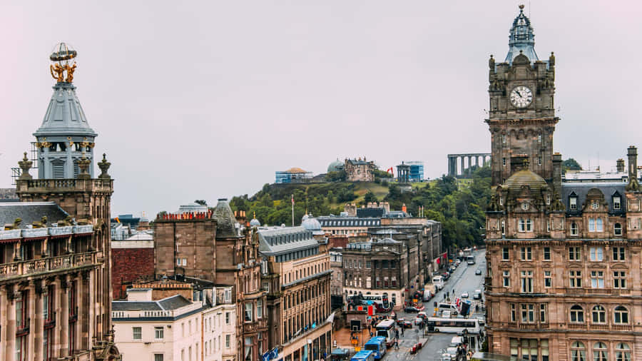 Edinburgh Princes Street View Wallpaper