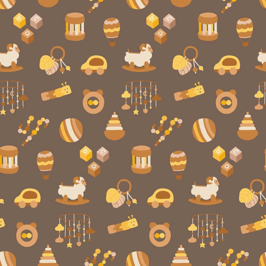 Educational Toys Pattern Background Wallpaper